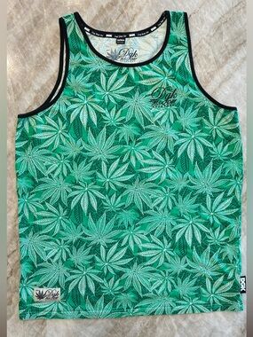 DGK Marijuana Leaf Tank Top Mens M 100% Cotton Streetwear